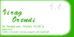 virag orendi business card